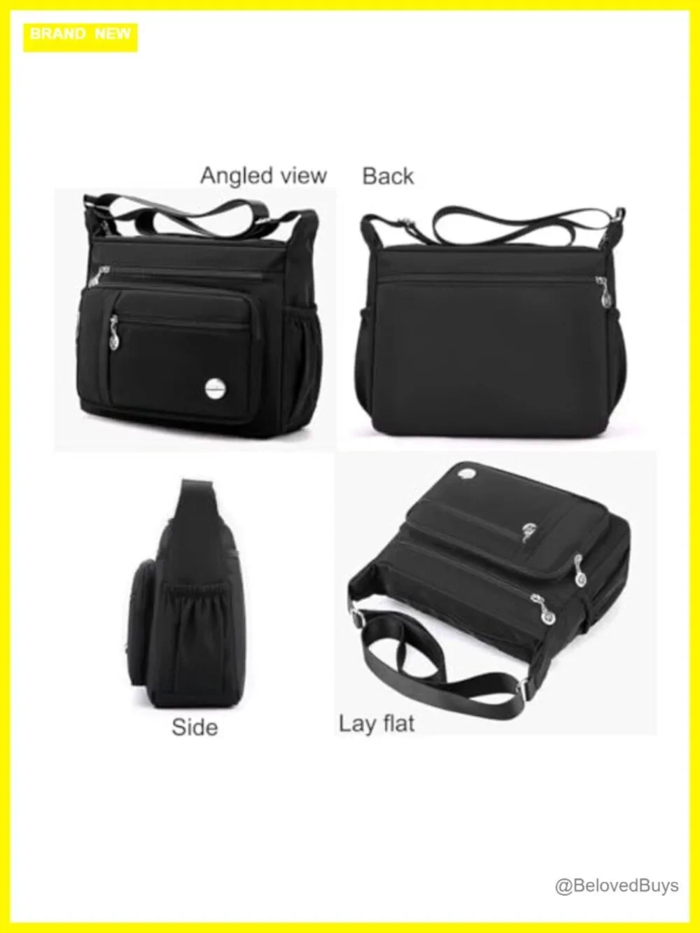 Crossbody Bag with Multiple Pockets, Top Handle Satchel, Roomy Shoulder Handbag